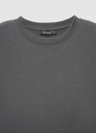 Solid colour crew neck sweatshirt