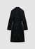 Long solid-colour coat with belt