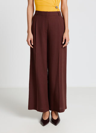Palazzo trousers with an elasticated waistband