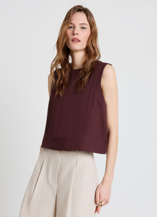 Blouse sans manches unie