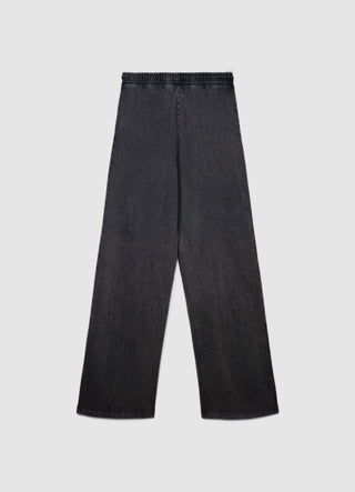 Palazzo-style gym trousers with drawstring waistband
