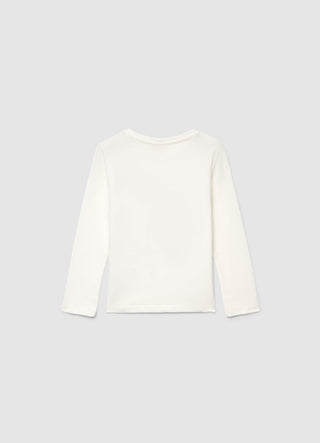 T-shirt a manica lunga con stelle di paillettes
