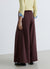 Gonna-pantalone lunga a tinta unita