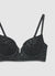 Flocked bustier bra