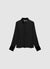 Shirt with concealed button placket and jewel button
