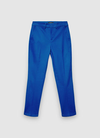 Pantaloni a sigaretta in rasatello di cotone