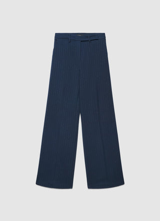 Pinstriped palazzo trousers