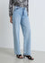 High-waisted wide-leg jeans