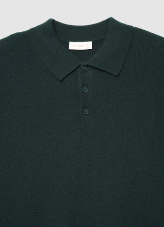 Maglia polo misto lana
