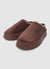 Platform clogs with decorative stitching