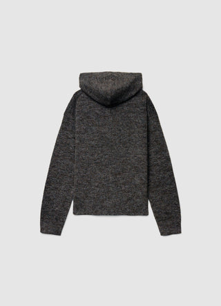 Cardigan con zip e cappuccio