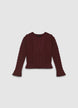Maglia con lavorazione a trecce e volant - XS