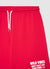 Oversized gym shorts with drawstring and print