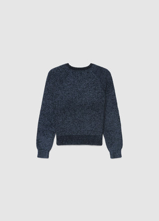 Crew neck jumper with raglan sleeves