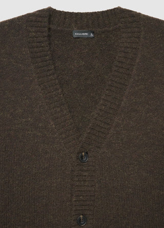 Cardigan effetto peloso con bottoni