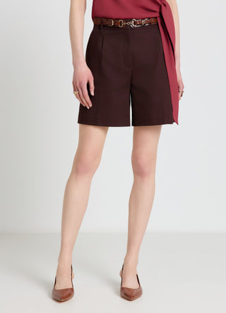 Shorts bermuda sartoriali a tinta unita