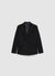 Double-breasted jacket in satin-like fabric with satin lapels