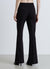 Flared trousers with a satin waistband