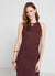 Robe longue fourreau en mélange de lin