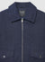 Denim bomber jacket with zip and flap pockets