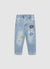 Jeans jogger con coulisse e patch