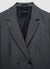 Solid-colour double-breasted jacket