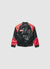Biker bomber jacket with patches and lettering