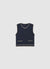 Knitted vest with contrast trim