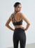 Top reggiseno con spalline incrociate e stampa animalier