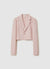 Short single-breasted jacket with jewel button