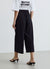 Culotte trousers with pleats and elasticated waistband