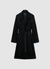 Long solid-colour coat with belt