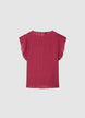Blusa con maniche a volant - S