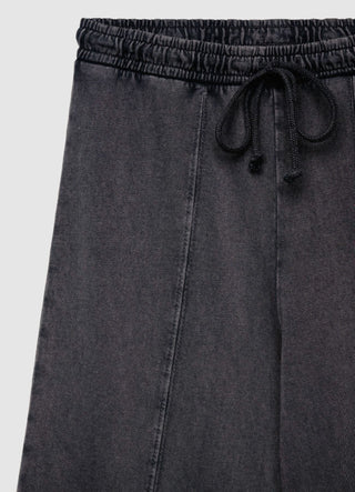 Palazzo-style gym trousers with drawstring waistband