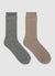 Pack of 2 mélange ribbed socks