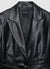Leather-effect jacket with sash belt