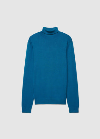 Plain-colour roll-neck jumper