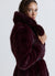 Midi faux fur coat with belt