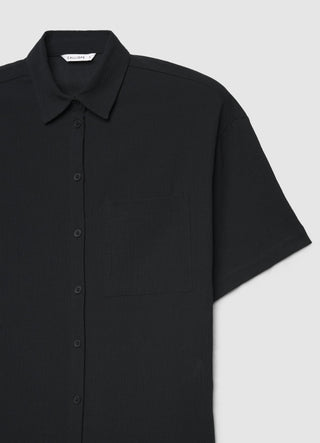 Camicia effetto crinkle con taschino