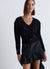 Cardigan con bande in pizzo