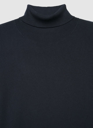 Plain-colour roll-neck jumper