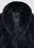 Crop jacket with plush effect and notched collar