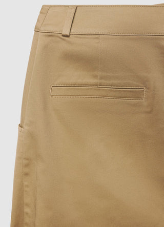 Karottenhose aus Rasatello-Baumwolle