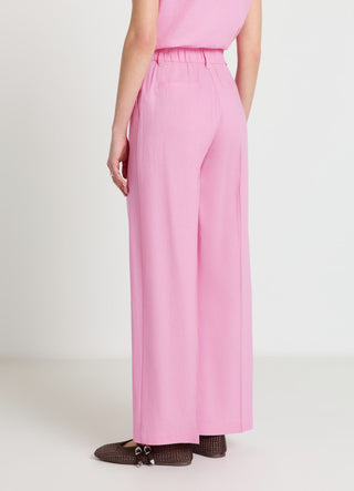 Palazzo trousers with an elasticated waistband