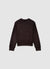 Solid colour crew neck jumper with raw edge finish