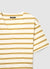Oversized V-neck striped T-shirt