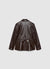 Leather-effect jacket with sash belt