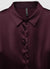 Solid colour faux satin crop shirt