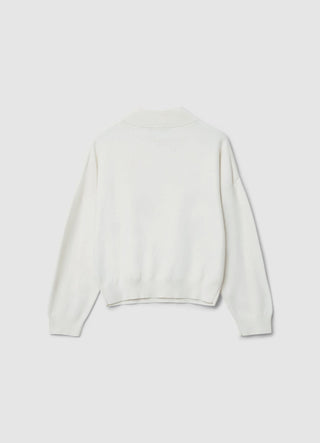 Maglia con collo perkins a tinta unita