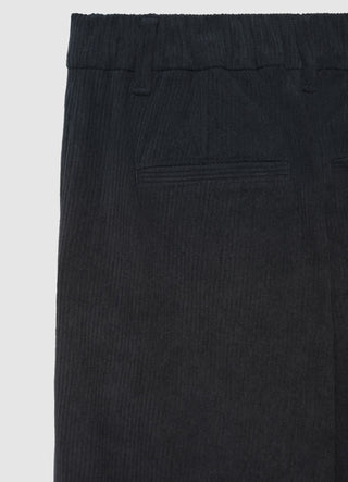 Straight corduroy trousers with cuffed hem